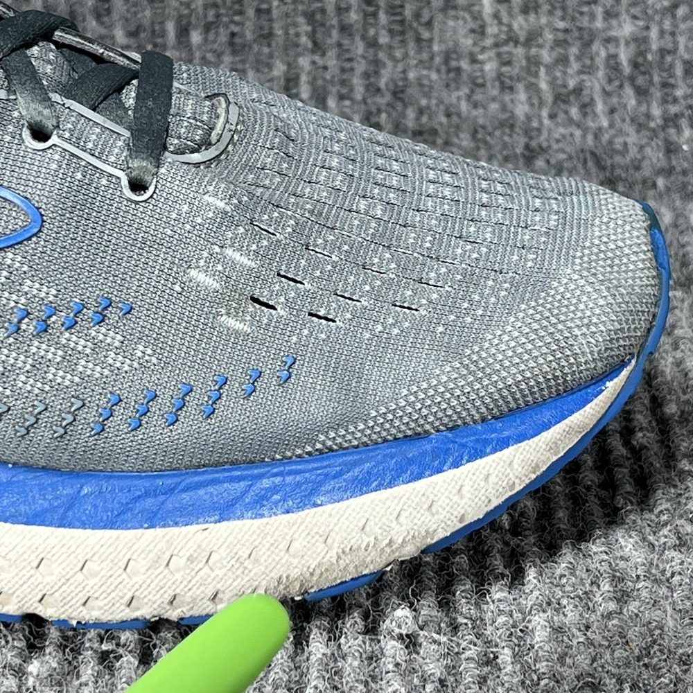 Brooks Glycerin 19 Men's Size 13 Quarry Grey Zap Blue Running Shoes 1103561D095 - Picture 8 of 16